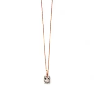 Image of Element 9ct Rose Gold Diamond And Morose Goldanite Pendant GP997P