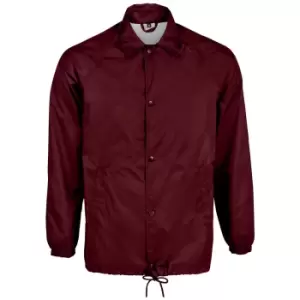 Image of SOLS Unisex Adults Sacramento Windbreaker Jacket (XL) (Oxblood)