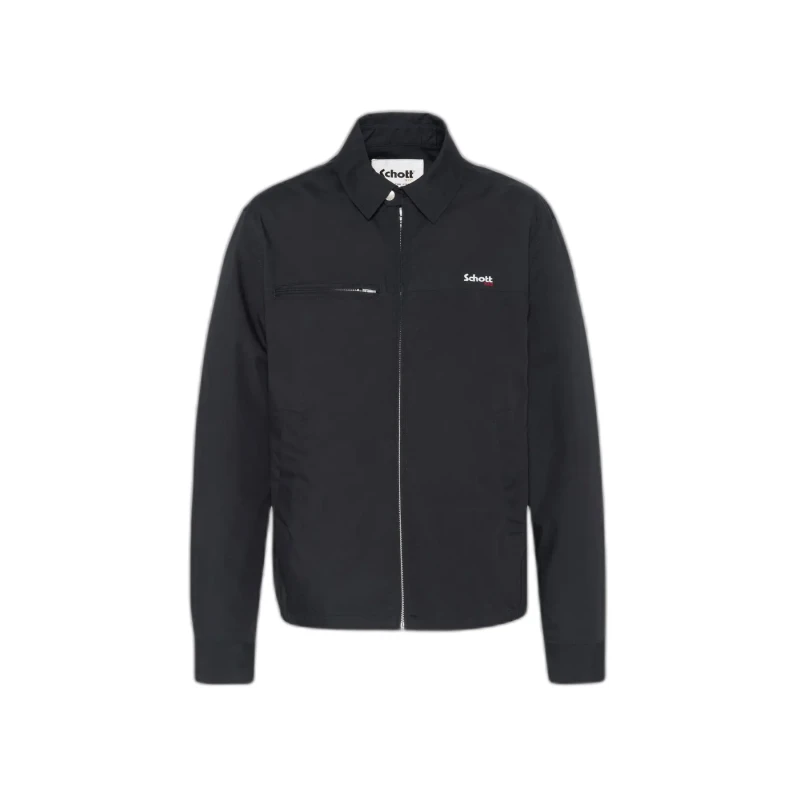 Image of Schott Shirt collar jacket Schott Bleu Male L