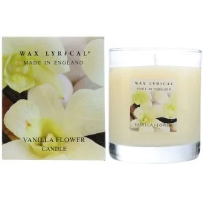 image of Wax Lyrical Vanilla Flower Scented Glass Candle