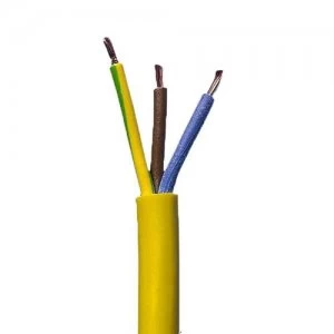 Image of Zexum 4mm 3 Core Arctic Grade Flex Cable Yellow Round 3183AG - 1 Meter