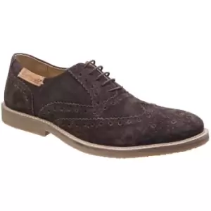 image of Cotswold Mens Chatsworth Suede Oxford Brogue Lace Up Casual Shoes UK Size 10 (EU 44, US 11)