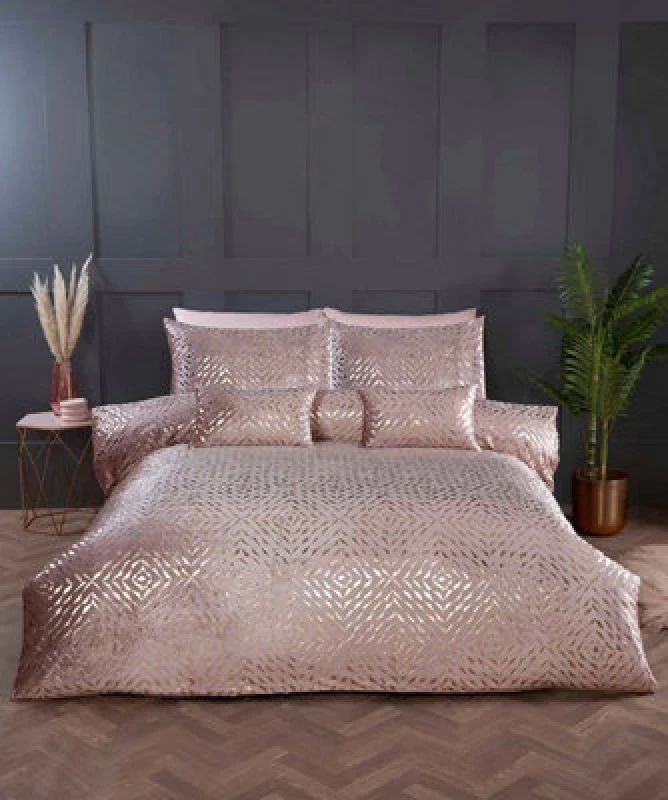 Image of RAPPORT HOME Rapport Bellagio Duvet Cover Set Pink Super King HSD00004
