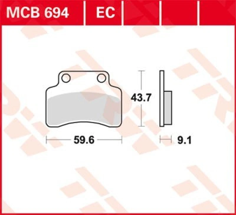Image of TRW Lucas Brake pad MCB694