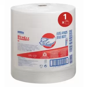 image of 8377 WypAll X80 Cloths Large Roll White (1 Roll)