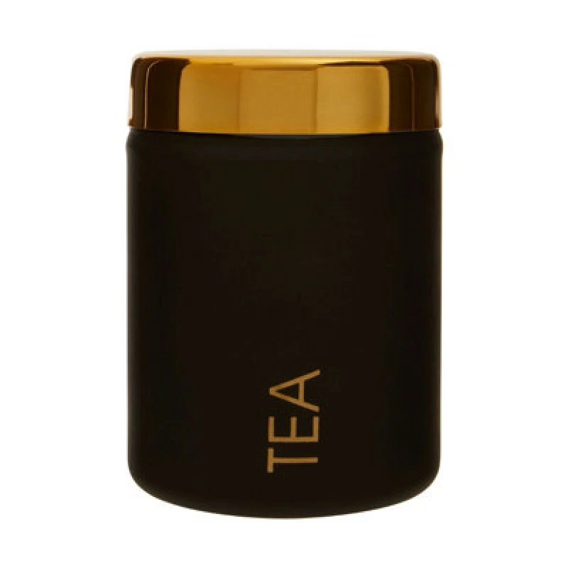 Image of Premier Housewares Maison by Premier Liberty Black Enamel Finish Tea Canister Black