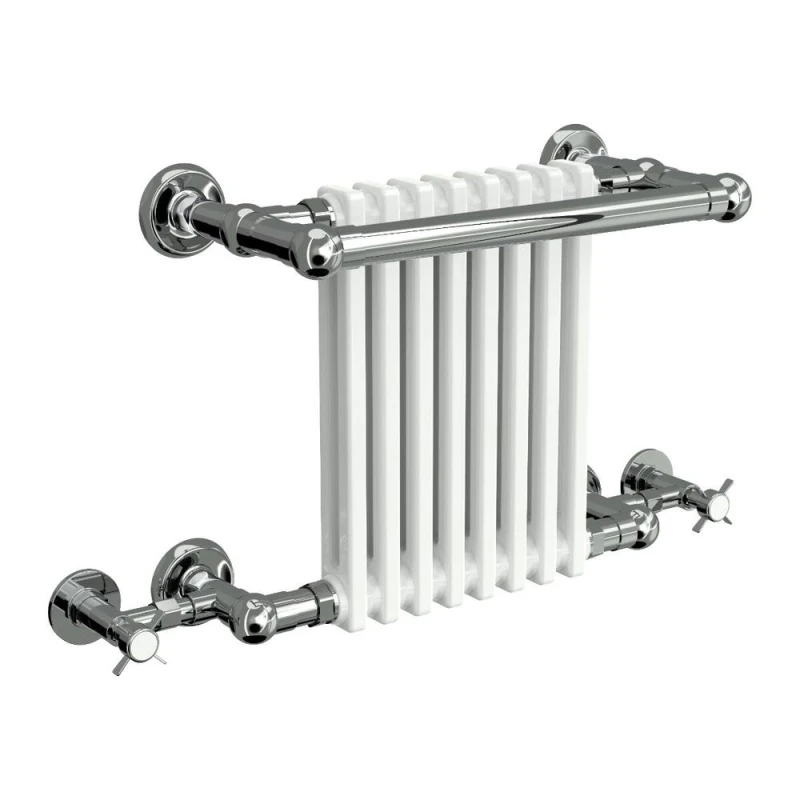 Image of Bathroom Kingdom Camden Chrome Traditional Heated Towel Rail 505x675 in Silver Silver Unisex