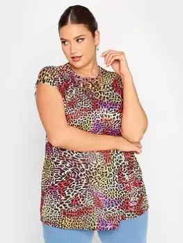 Image of Yours Boxy Vest Hot Animal Mix, Pink, Size 16, Women