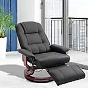 image of Homcom Massage Chair Faux Leather Black