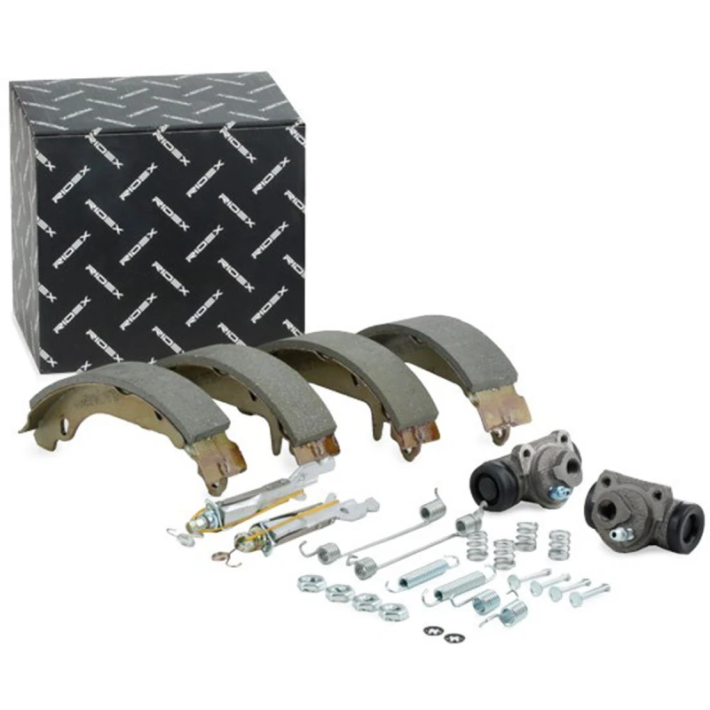 Image of RIDEX 3859B0011 Brake Set, drum brakes Rear Axle, with wheel brake cylinder Brake Set,drum brakes (3859)