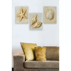 Image of MDF0097 Multicolor Decorative MDF Painting (3 Pieces)