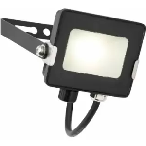 Image of Loops - Outdoor IP65 Waterproof Floodlight - 10W Cool White LED - Matt Black Aluminium