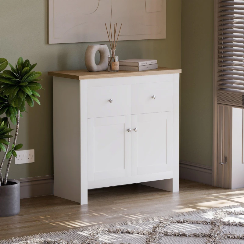 Image of Lassic Vida Designs Arlington 2 Drawer 2 Door Sideboard White unisex One Size