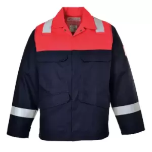 Image of Biz Flame Mens Flame Resistant Plus Jacket Navy XL