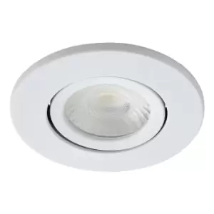 Image of Spa Como LED Tiltable Fire Rated Downlight 5W Dimmable Cool White Matt White IP65