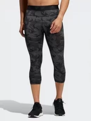Image of adidas Camo 3/4 Tights, Grey, Size 2XL, Men