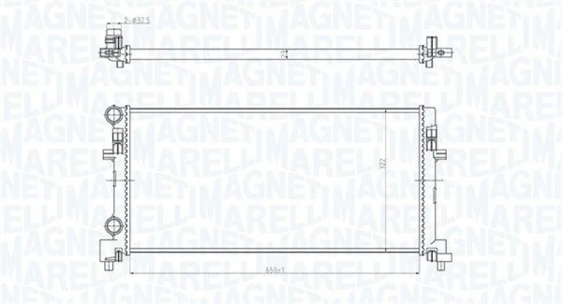 Image of MAGNETI MARELLI Engine radiator MAGNETI MARELLI 350213166200
