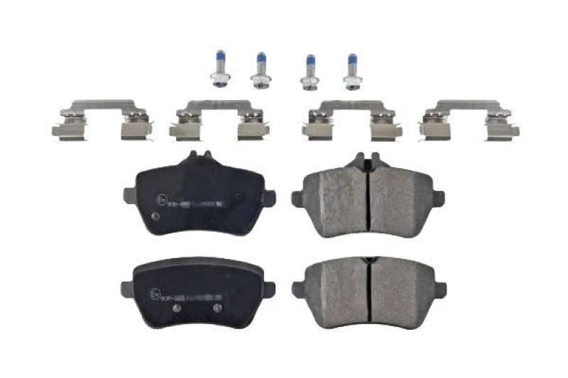 Image of Blue PRINT ADU174270 Brake pad set Rear Axle, prepared for wear warning indicator, with fastening material Brake Pad Set,disc brake (402)