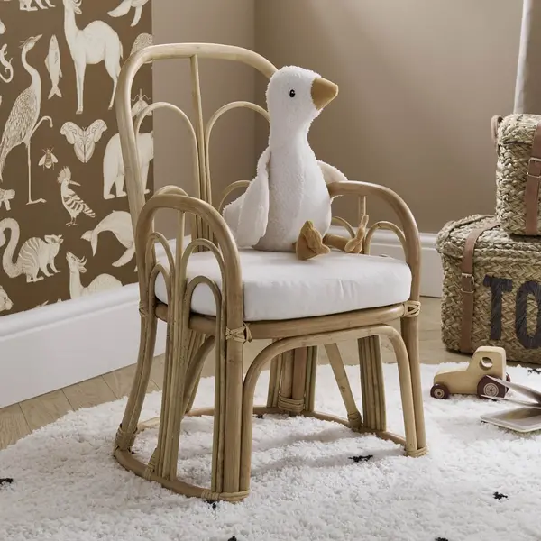 Image of CuddleCo Aria Wave Rattan Toddler Chair Natural