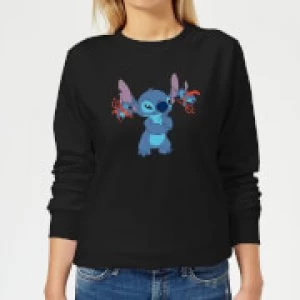 Image of Disney Lilo And Stitch Little Devils Womens Sweatshirt - Black