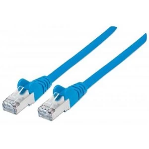 image of Intellinet Network Patch Cable Cat6 30m Blue Copper S/FTP LSOH / LSZH PVC RJ45 Gold Plated Contacts Snagless Booted Polybag