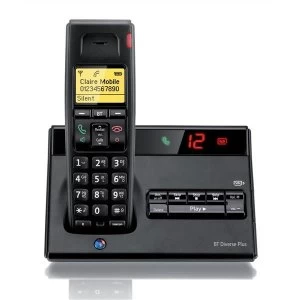 image of BT Diverse 7150 Plus Cordless Phone with Answering Machine DECT Single