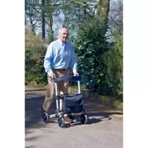 Image of Nrs Healthcare Compact Easy Rollator Wheeled Walking Aid - Silver