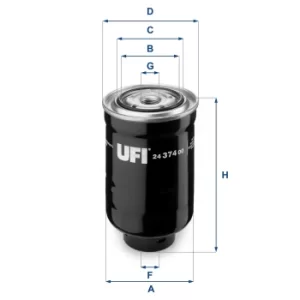 Image of 24.374.00 UFI Fuel Filter