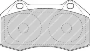 Image of Ferodo FDB1667 Brake Pad Set Front Axle Premier Car