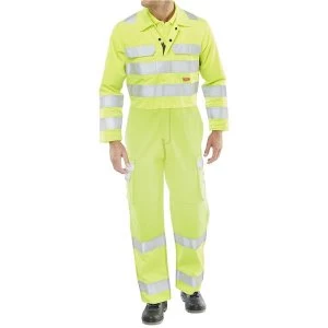 image of Click Arc Flash Coveralls Hi Vis Two Tone Size 38 Yellow Ref CARC7SY38