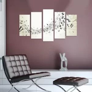 Image of 5ABSMDF-71 Multicolor Decorative MDF Painting (5 Pieces)