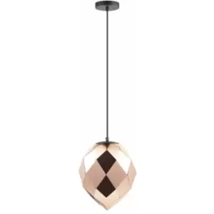 image of Impex Zoe 1 Light Gold Glass Black