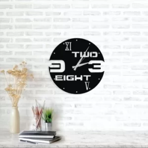 Image of Hogo Clock Black Decorative Metal Wall Clock