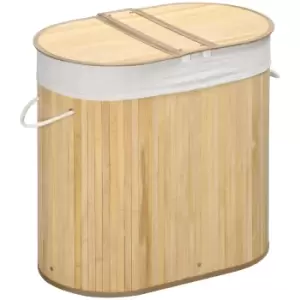 image of Bamboo Laundry Basket with Lid 100 Litres Laundry Hamper