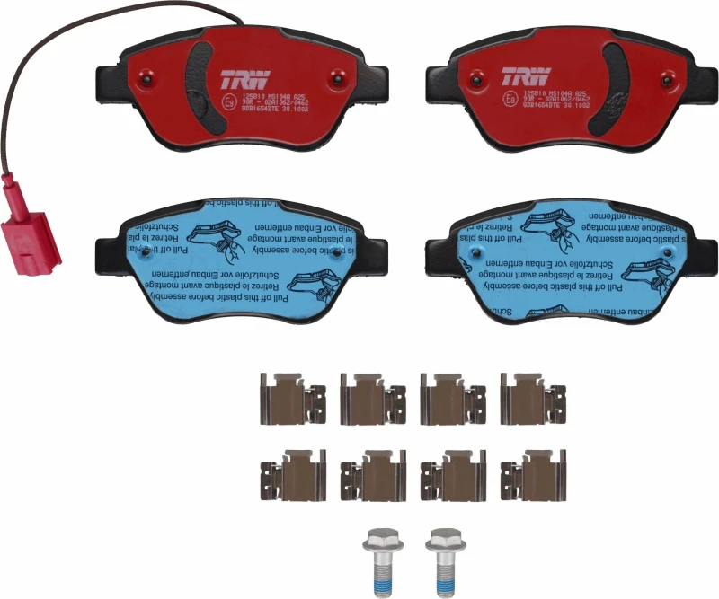 Image of TRW GDB1654DTE Brake pad set incl. wear warning contact, with brake caliper screws Brake Pad Set,disc brake (402)