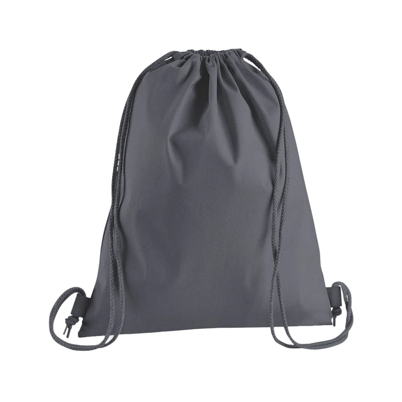 Image of Westford Mill Mens Premium Cotton Drawstring Bag in Mid Grey Mid Grey Male