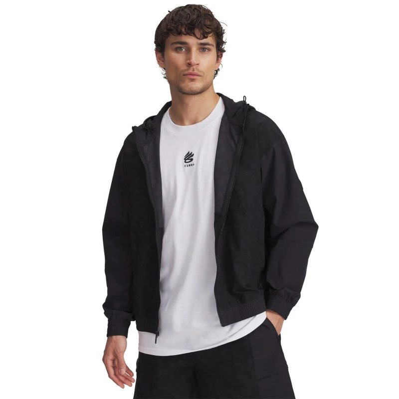 Image of Under Armour Curry Woven Jacket Mens Black male S