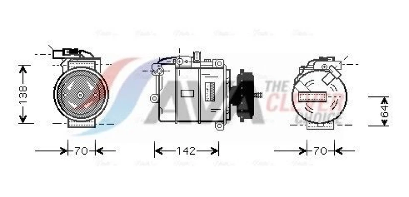 Image of Air conditioning compressor AVA COOLING SYSTEMS VNAK087