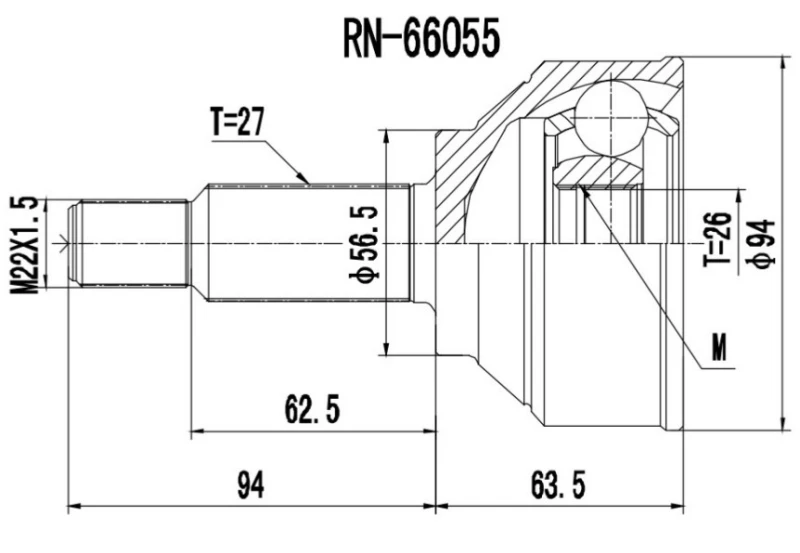 Image of PROCARO 77-RE-700 CV Joint Wheel Side Joint Kit,drive shaft (5)