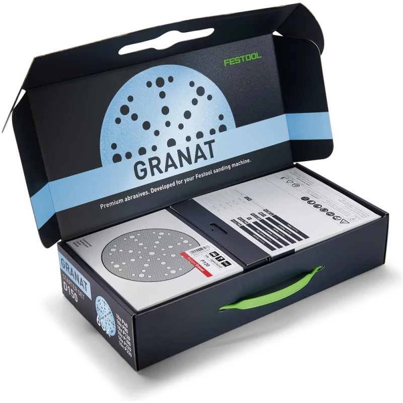 Image of Festool 60 Piece Granat STF Sanding Disc Set 150mm 578166 Diameter: 150mm