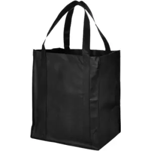 image of Bullet Liberty Non Woven Grocery Tote (Pack Of 2) (33 x 25.4 x 36.8 cm) (Solid Black) - Solid Black