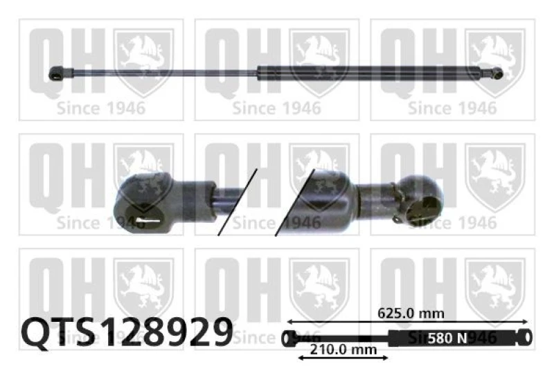 Image of QUINTON HAZELL Tailgate strut QUINTON HAZELL QTS128929
