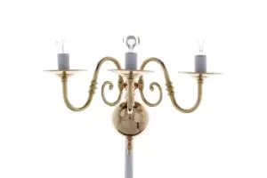 image of Antwerp Brass Flemish Wall Candle Wall Lamp