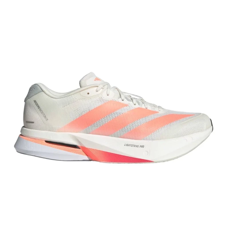 Image of Adidas Adizero Boston 13 Shoes Beige Orange SS26, Size UK 10