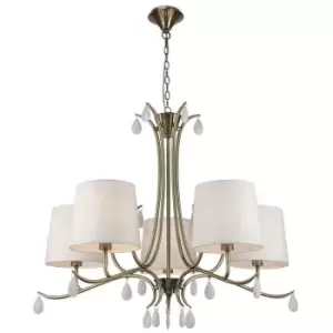 Image of Suspension lampshades Andrea Antique brass 5 bulbs 80cm