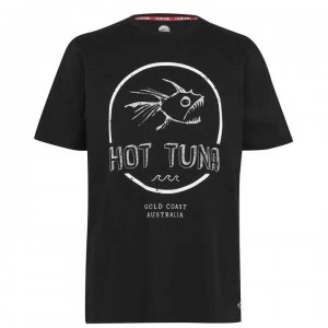 image of Hot Tuna Crew T Shirt Mens - Black Crcl Logo