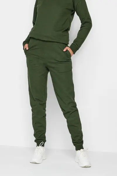 Long Tall Sally Tall Cuffed Drawstring Joggers Green