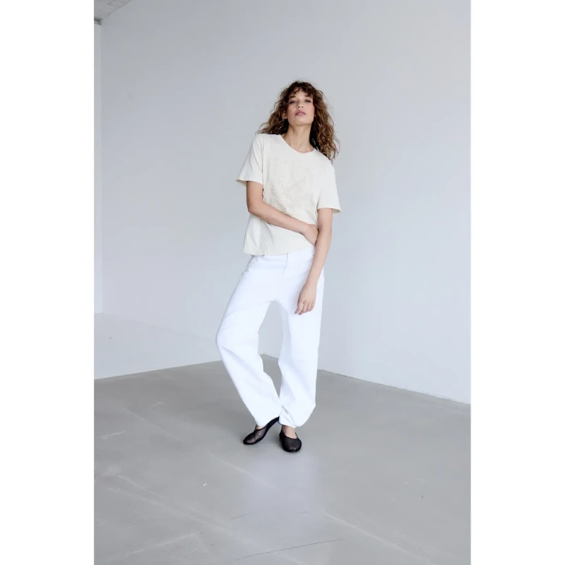 Image of Ichi Womens jeans Ichi Ziggy Raven Blanc Female 26x32