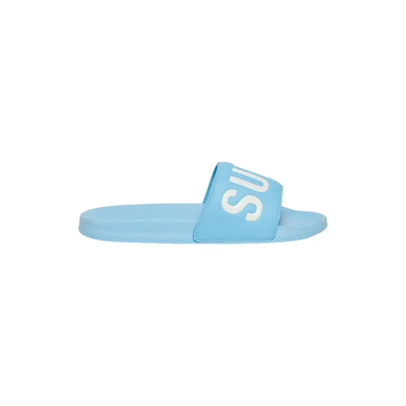 Image of Superdry Pool Slide womens Sliders in Blue