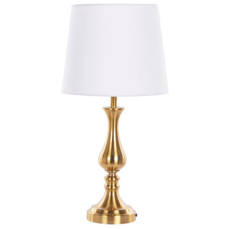 Image of Beliani Rustic Table Lamp Hodmo Metal Gold